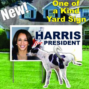 HARRIS DOG PEEING YARD SIGN