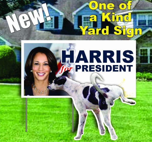 HARRIS DOG PEEING YARD SIGN