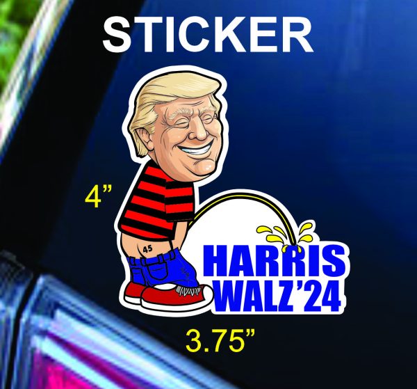 TRUMP PEEING STICKER